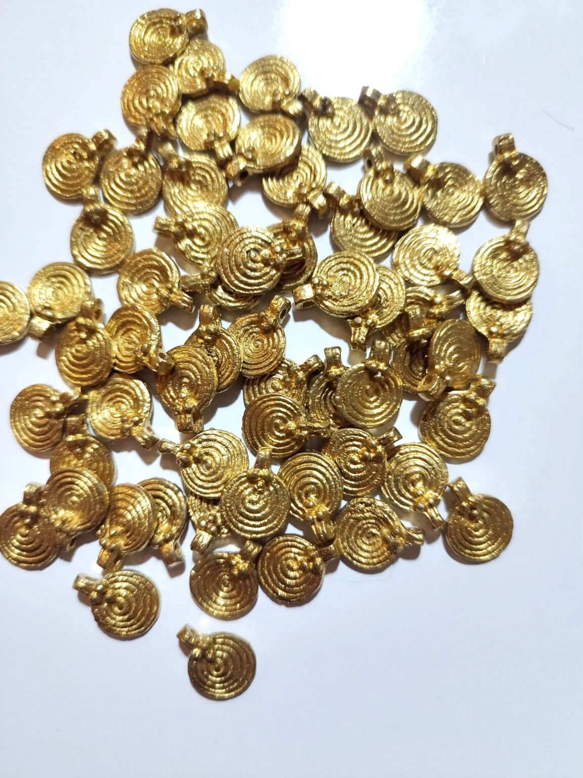 SPIRAL Brass Charms for Jewelry Making and micro macrame