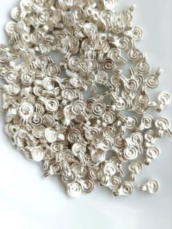 Spiral Silver Plated Brass Charms
