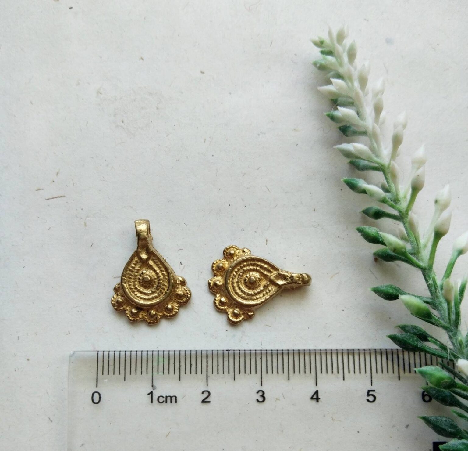 Boho chic raw brass charms for jewelry making