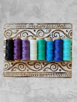 1mm waxed cord set in galaxy tones – 8 spools for macramé and jewelry making