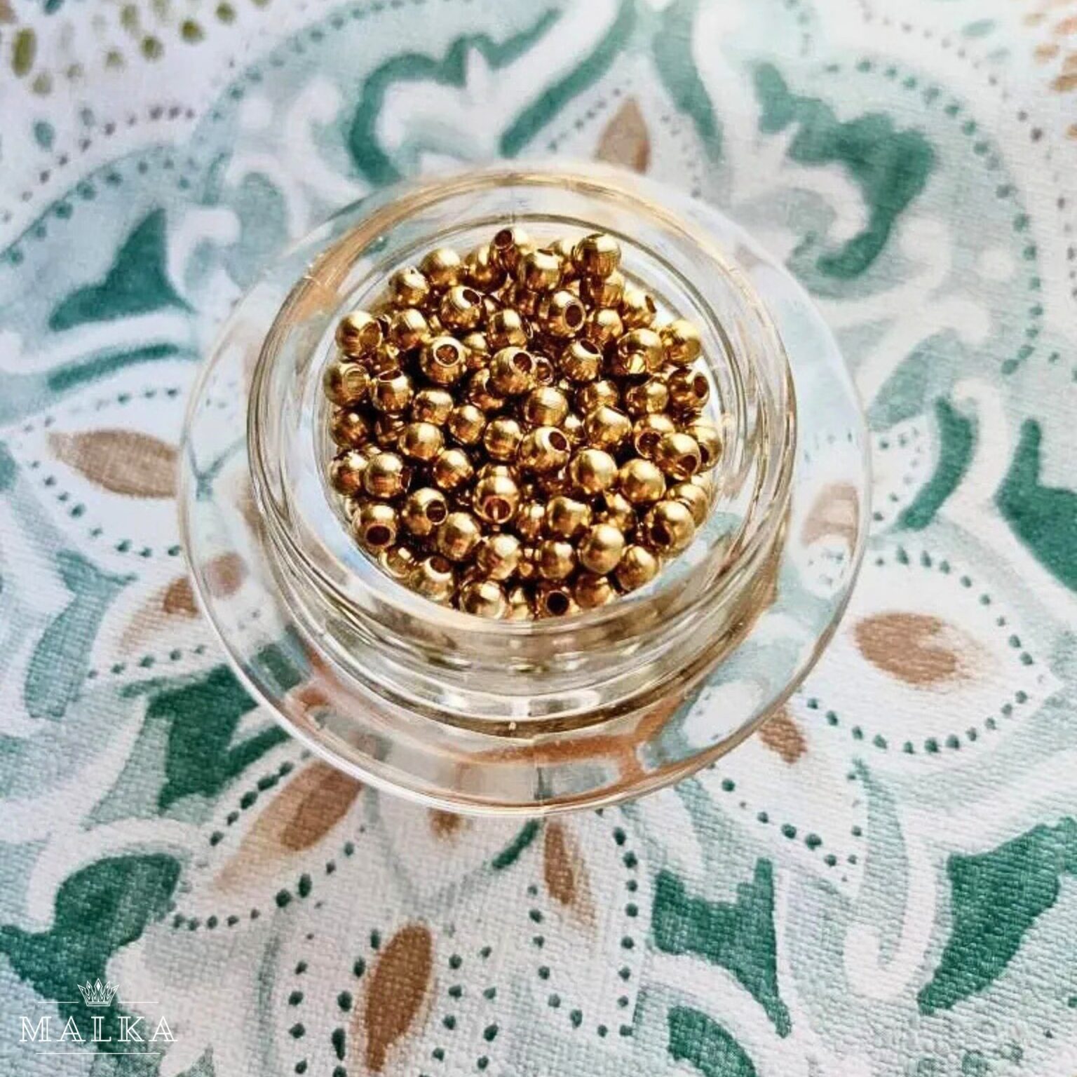 3MM round brass beads