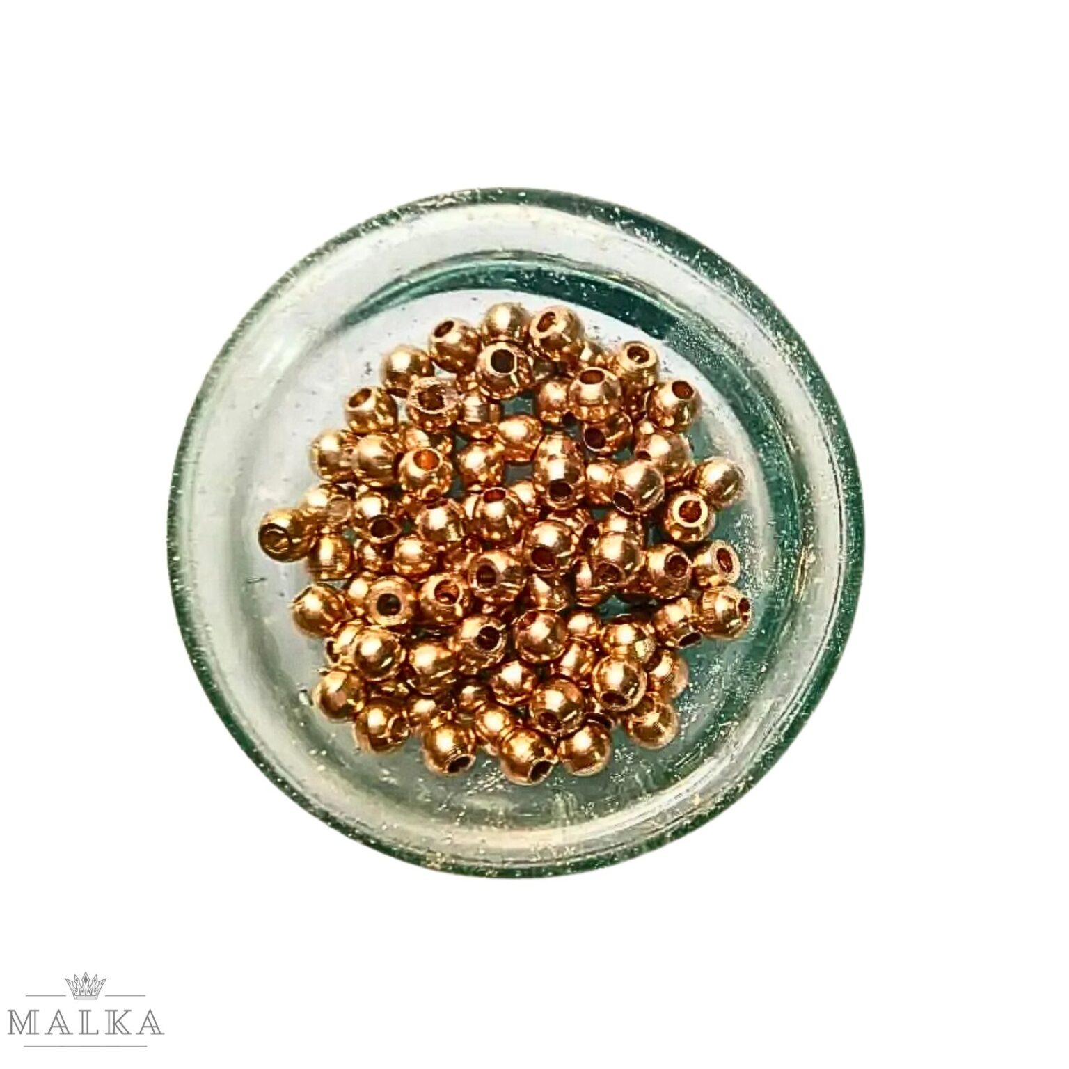 Jewelry DIY brass beads 4mm – perfect for handmade necklaces and crafts