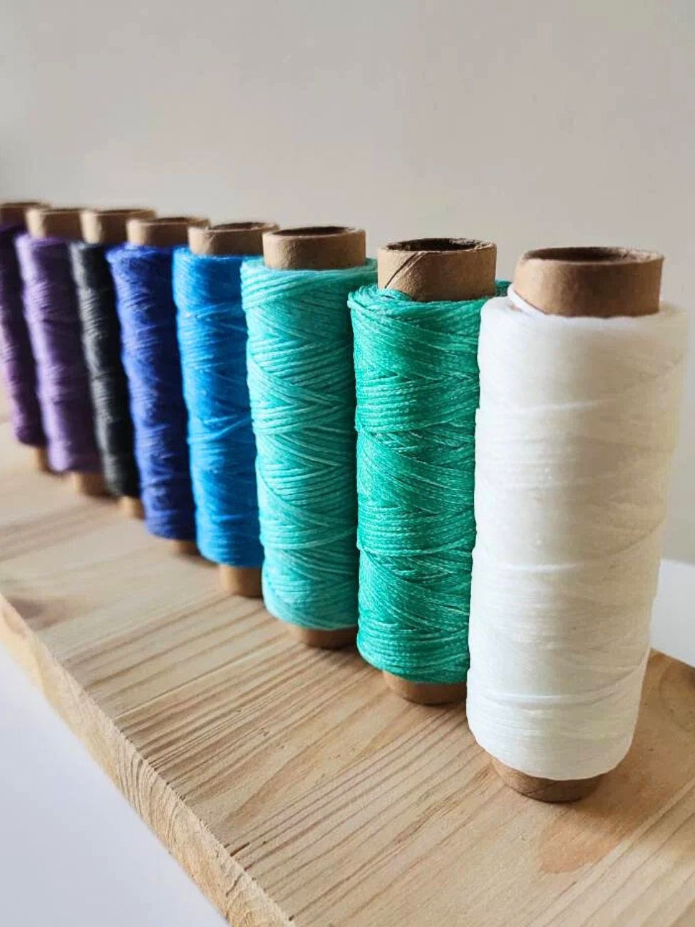 1mm waxed cord set 8 spools for macramé and jewelry making