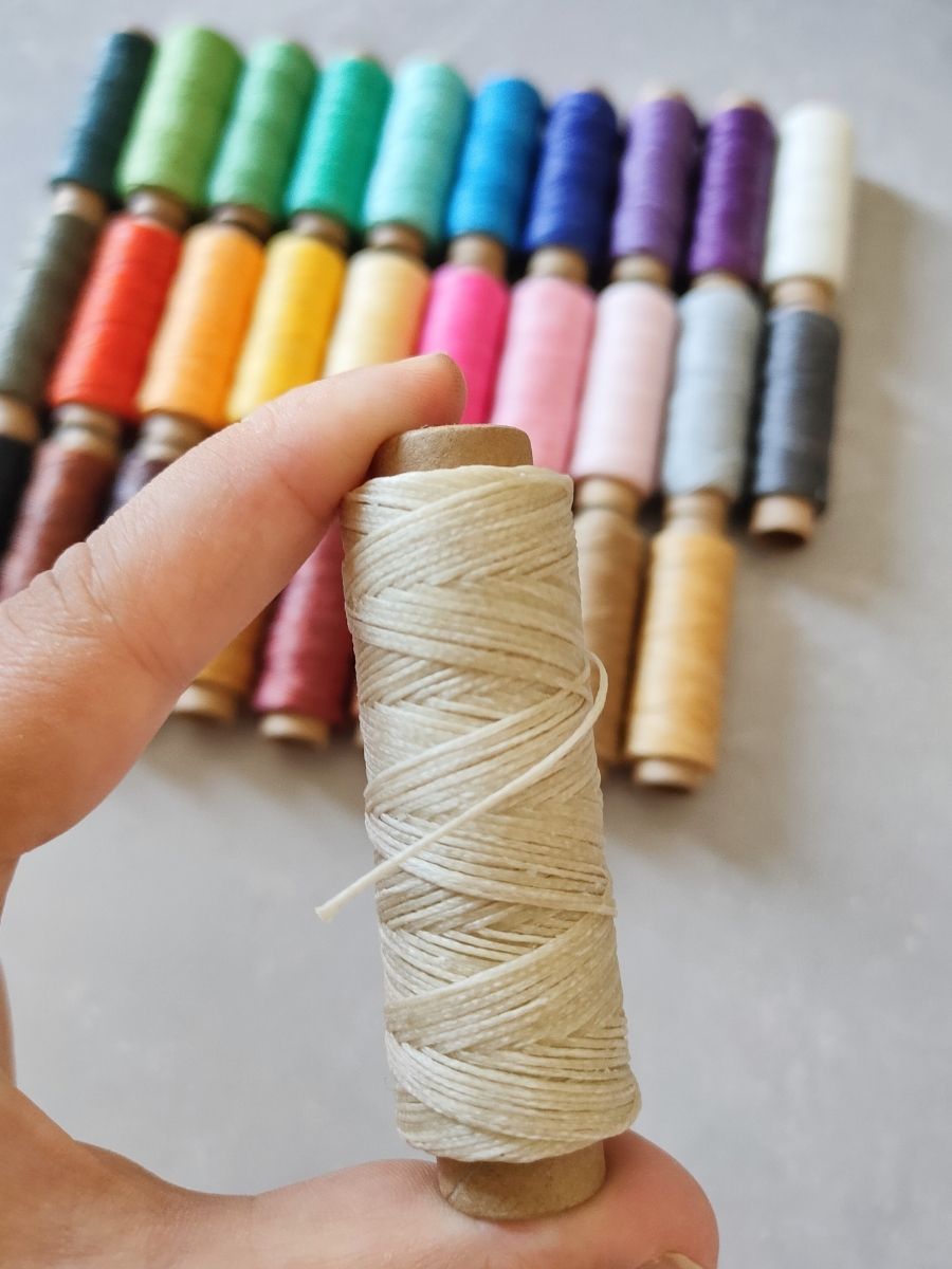 31 colorful spools of 1mm waxed polyester cord for macrame and jewelry making