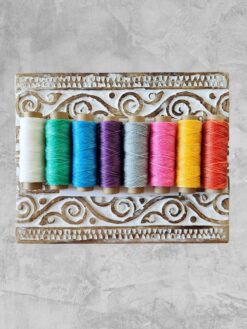 1mm Polyester Cord – rainbow color set of 8 spools for macramé and jewelry