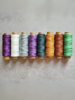 Waxed polyester string – nature-inspired 1mm cords in earthy colors