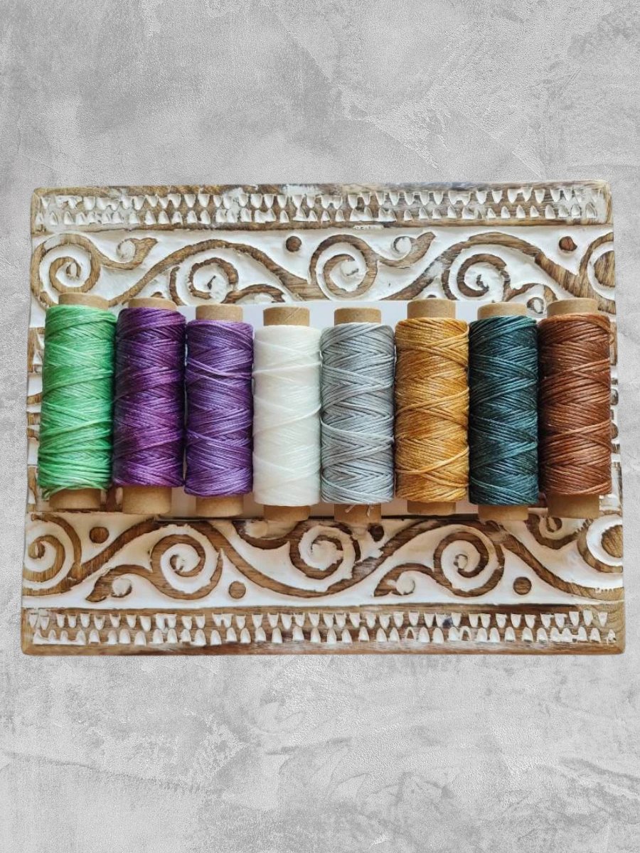 Waxed polyester string – woodland macramé set with 50m per spool