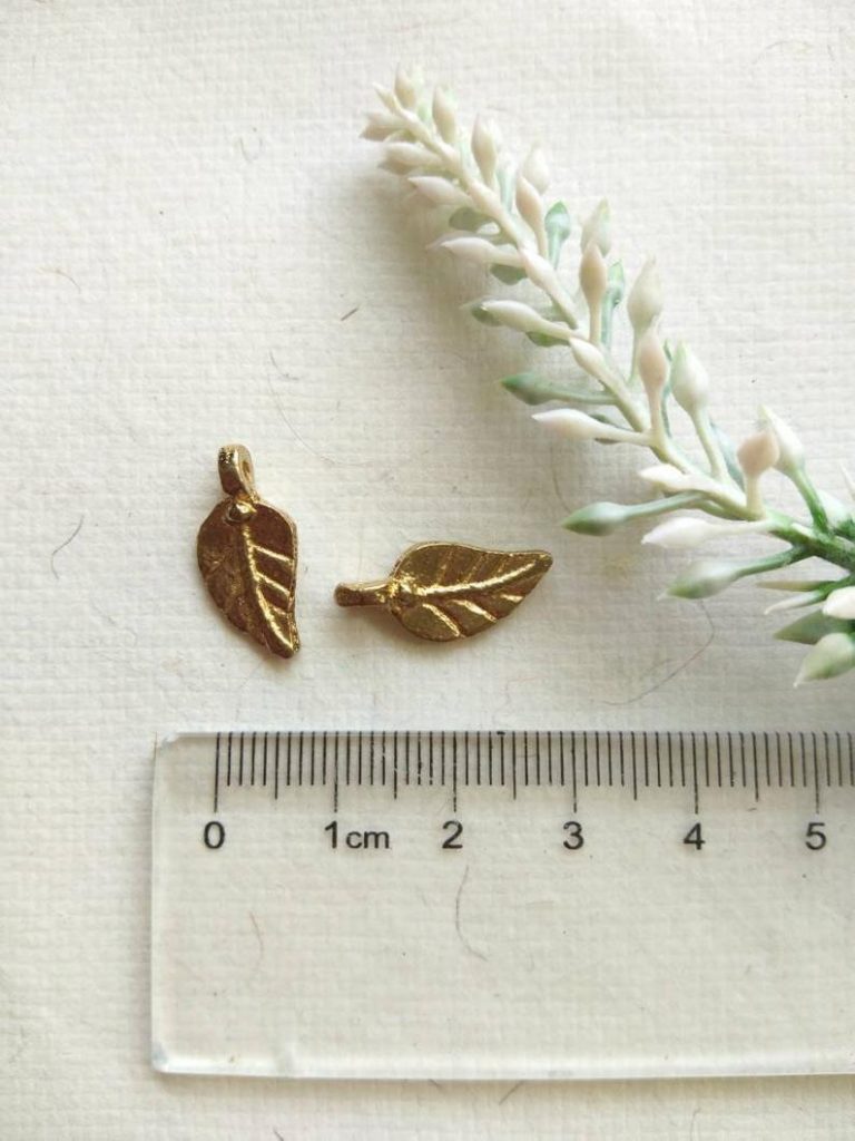 Leaves charms – Unique nature-inspired brass charms.