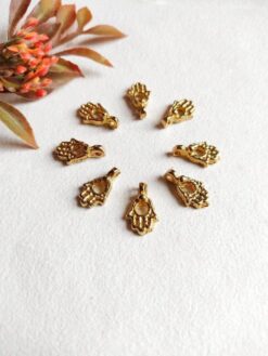 Mini Hamsa Brass Charms