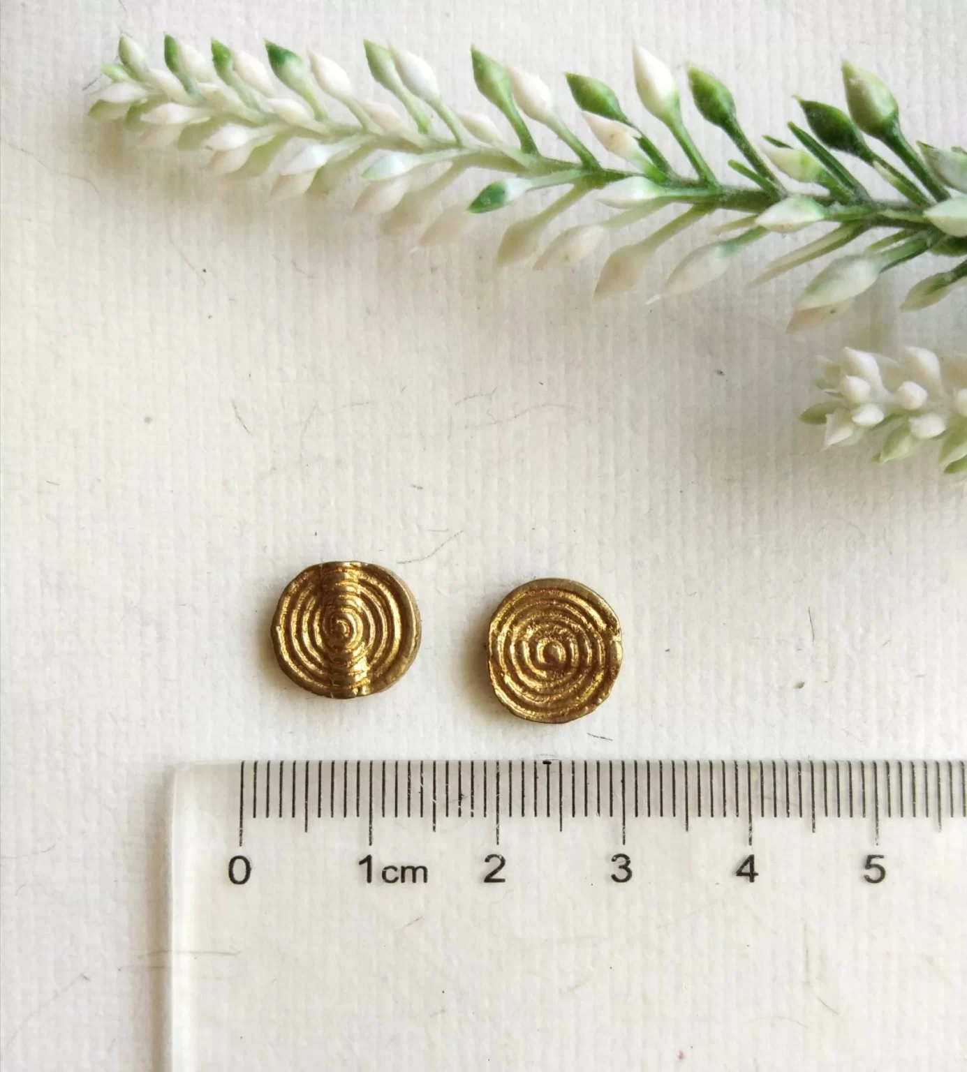 macrame brass charms