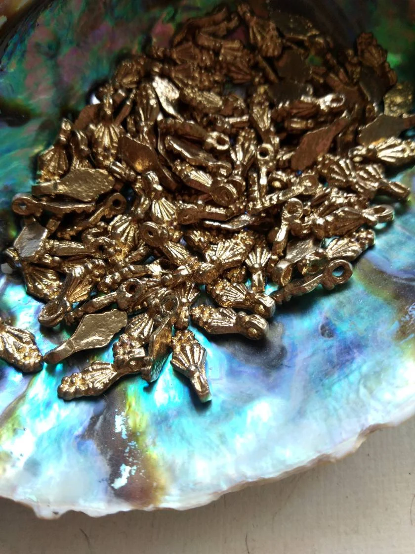 Brass Charms for Jewelry Making and micro macrame
