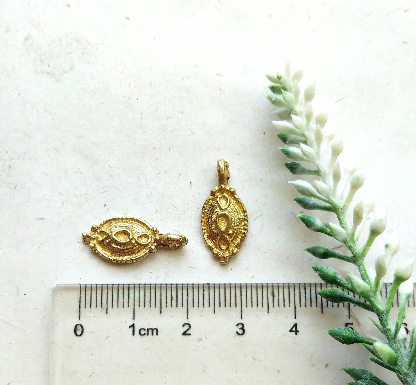 Brass Charms for Jewelry Making and micro macrame