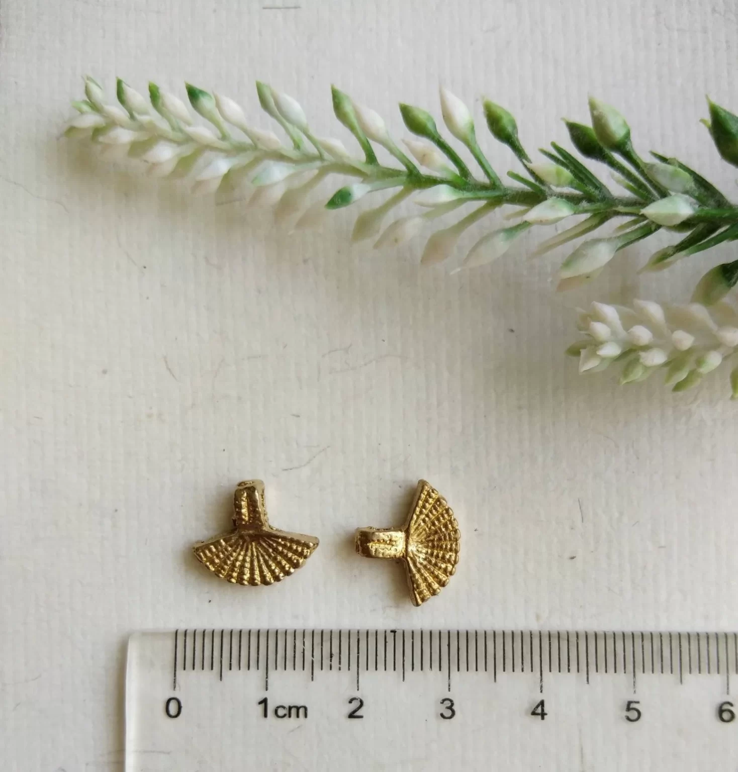 Shell Brass Charms