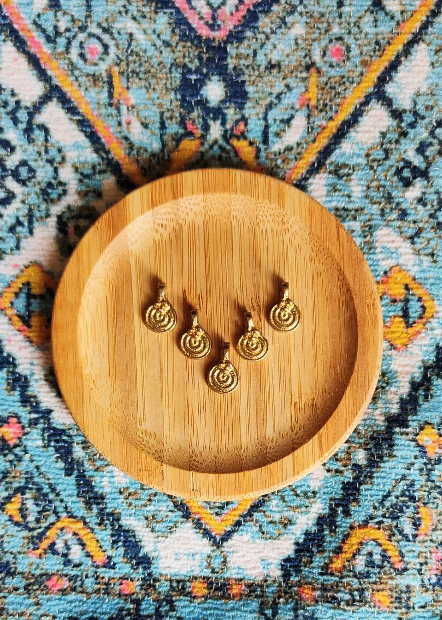 High-Quality Spiral Brass Charms 14mm for Crafting Jewelry