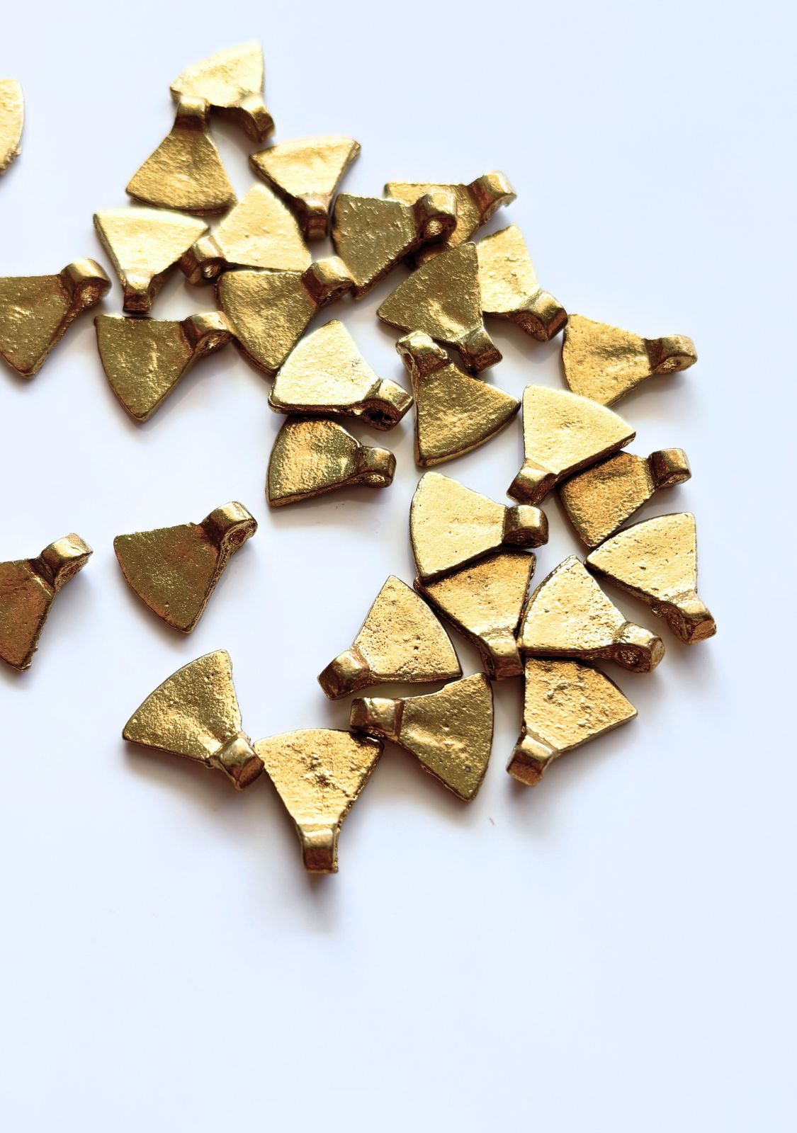 Flat Brass Triangle Charms