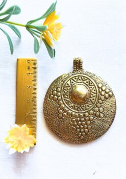 Big Ethnic Brass Pendant
