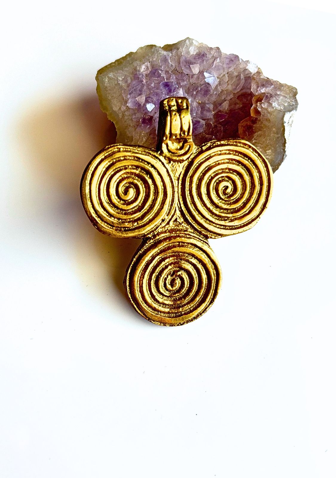 Big Ethnic Brass Pendant