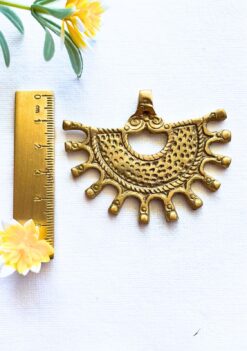 Big Ethnic Brass Charm Pendant 