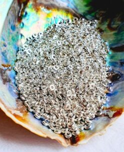 4MM Silver-Plated Flat Brass Spacer Beads