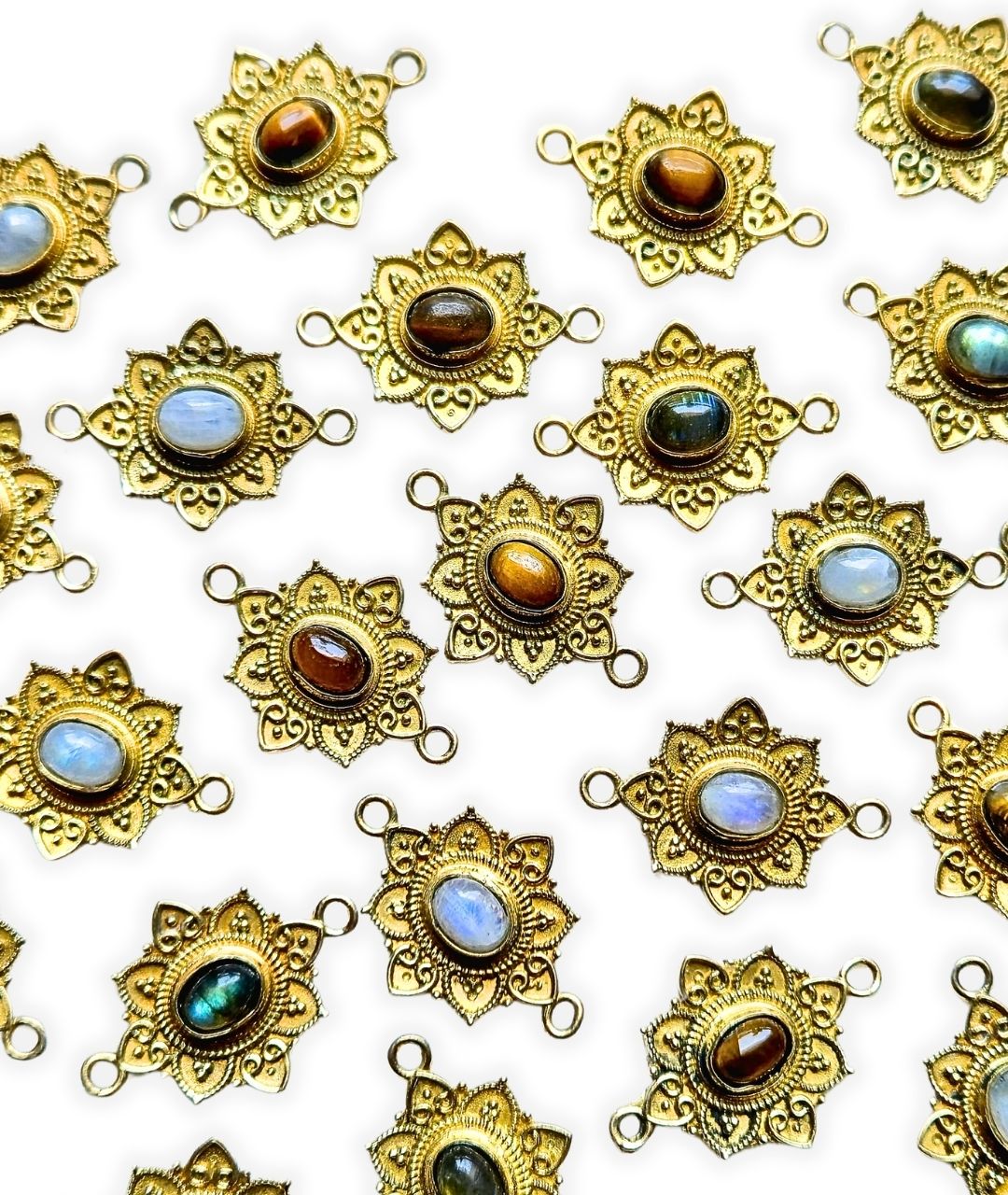 Mix Stones Mandala Charms