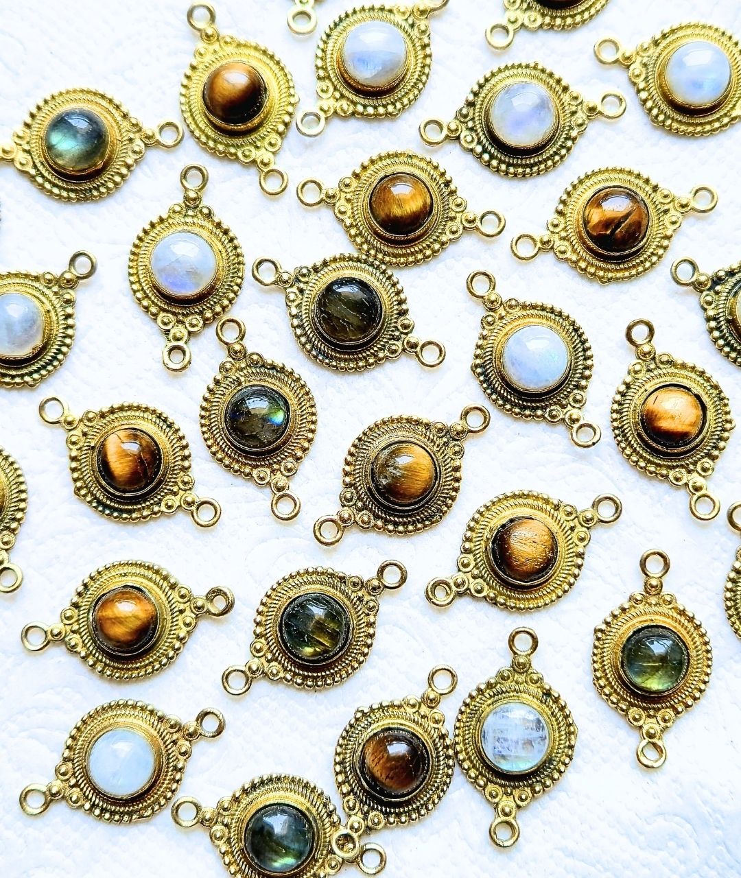 Mix Stones Mandala Charms