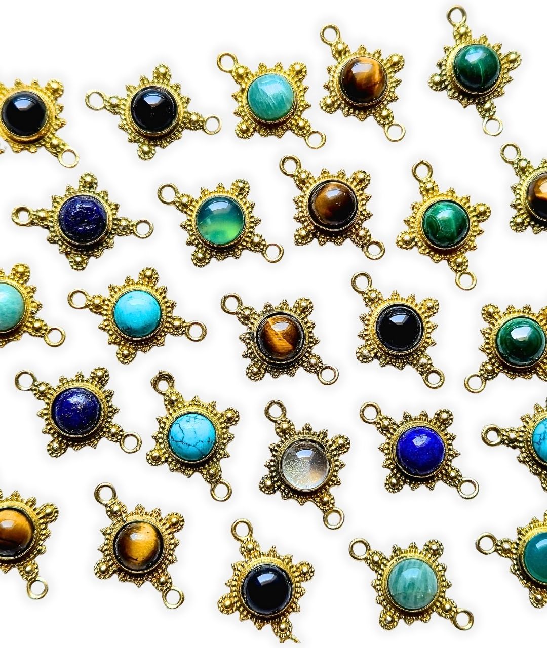 Mix Stones Mandala Charms