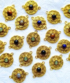 Mix Stones Circle of Life Mandala Charms