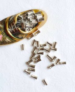 Big Pipe Silver Filled Brass Beads