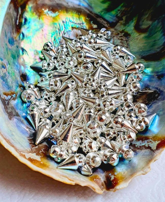 6.5MM Silver-filled brass pipe beads