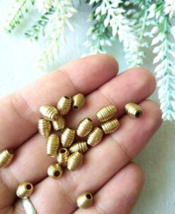 8MM Unique Brass Pipe Geometric Beads