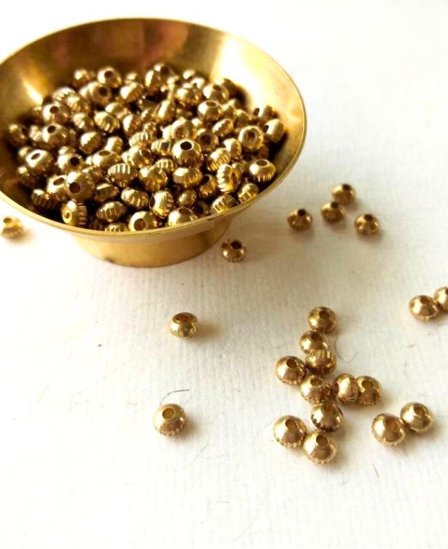 3MM Unique Brass Donut Beads