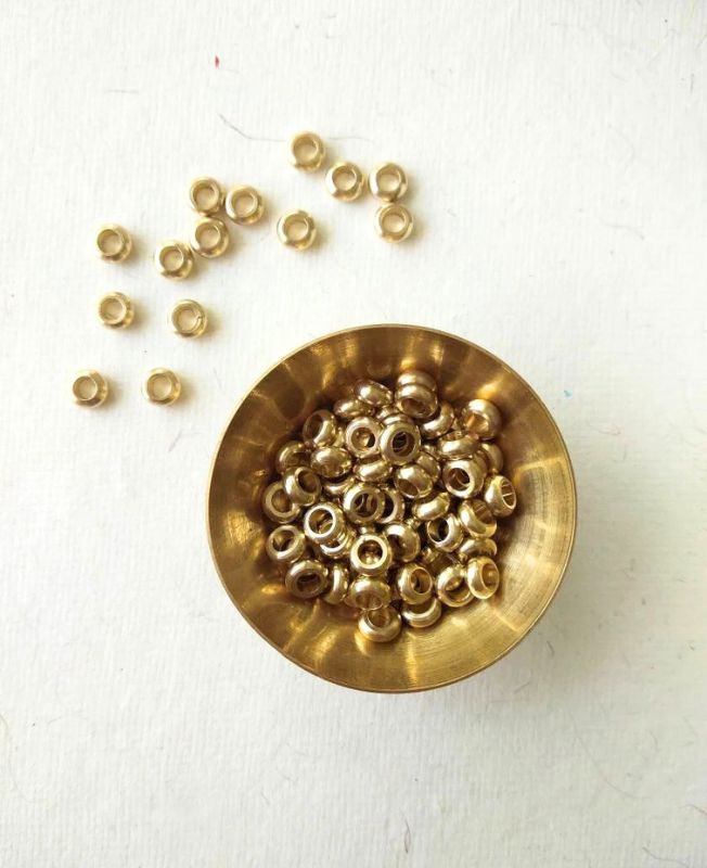 3MM Unique Brass Donut Beads