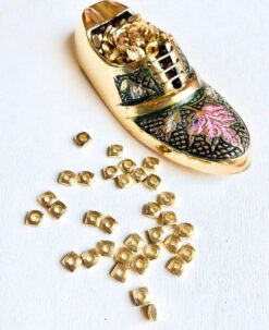 2MM Brass Donuts Geometric Beads