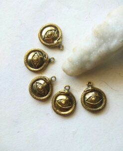 Mystic Brass Loop Snake Charm Pendant