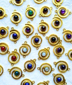 Spiral Stone Charms