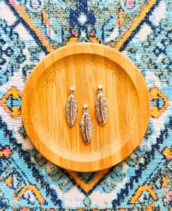 Silver Filled Feather Brass charms