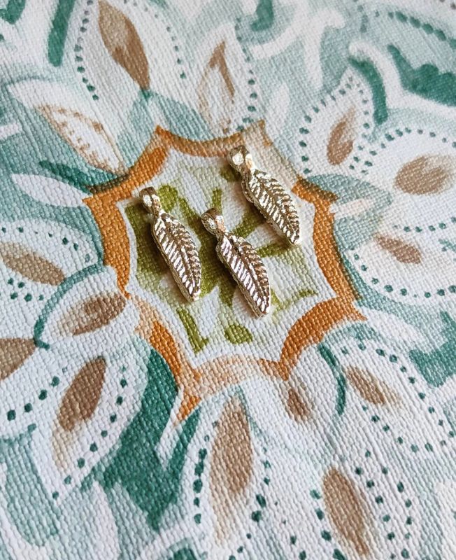 Silver Filled Mini Feather charms