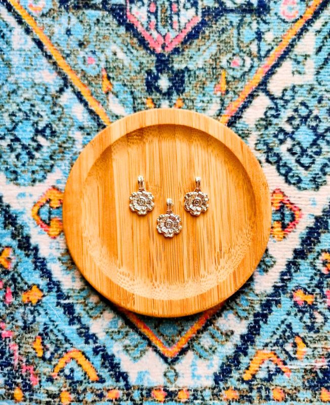 Silver Filled Flower Charms