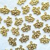 Openwork brass lotus charms for macrame and jewelry making