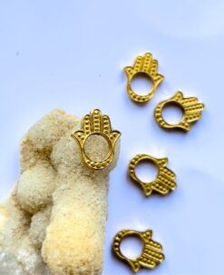 Hamsa Brass Charms Connectors