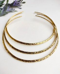 Bloomline Blossom Embossed Brass Choker Set