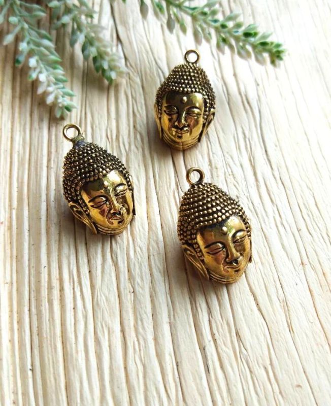 Brass Buddha Head Special Charms