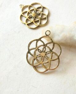 Radiant Seed Geometry Brass Special Charms