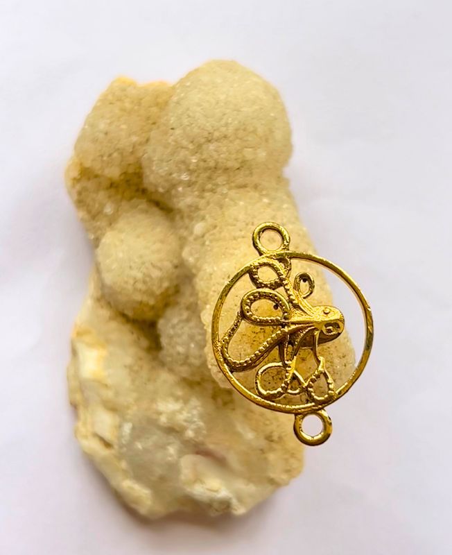 Nautical Octopus Pendant Brass Special Charms