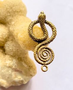Spiral Serpent Pendant Brass Special Charms
