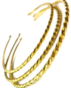 Ethnic Twisted Torque Finish Brass Choker Set