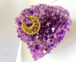 5/20 Pairs Vintage Inspired Filigree Hoop Brass Earrings