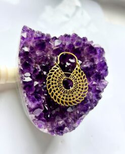 5/20 Pairs Artistry Geometric Hoop Brass Earrings