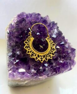5/20 Pairs Stylish Filigree Drop Hoop Brass Earrings