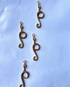 Serpent Loop Charm in Antique Gold Brass Special Charms